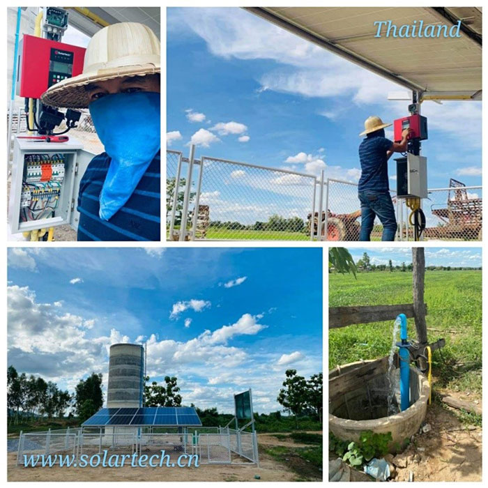 泰国1.5kW光伏优先市电互补光伏节水灌溉系统项目